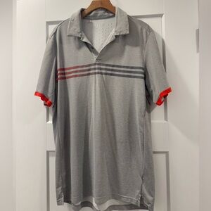 Adidas climachill golf polo grey and orange